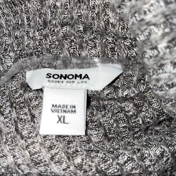 NEW Women's Sonoma Goods For Life Raglan Rib turtle/Cowlneck SZ XL gray/black - Picture 11 of 13